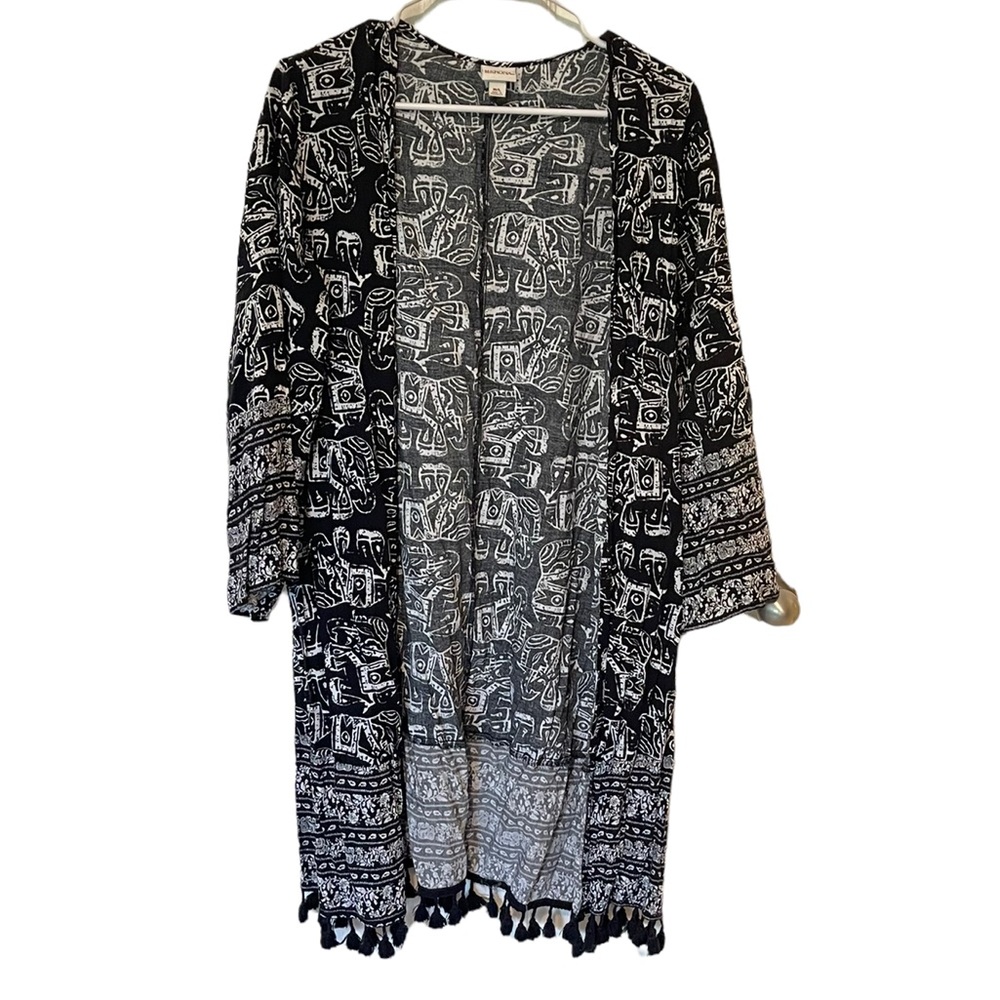 Merona Bohemian Cardigan with Elephant Prints Size M/L